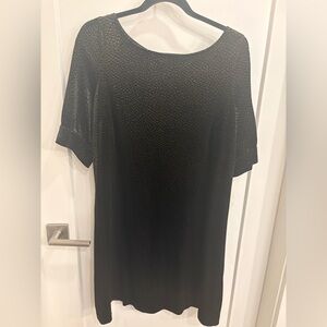 RW&CO. BLACK AND GOLD VELVET DRESS